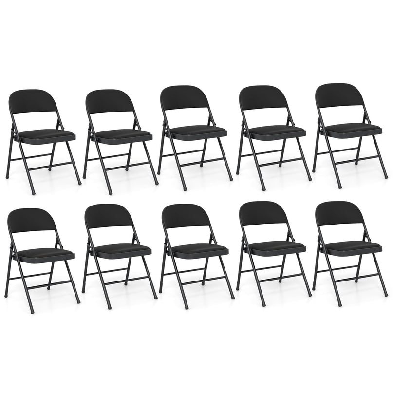 Giantex Folding Chair with Metal Frame for Indoor Outdoor Events