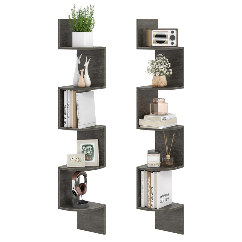 Giantex Corner Shelf Wall Mounted for Living Room