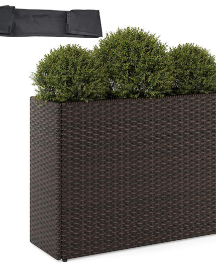 Giantex Wicker Raised Garden Bed for Vegetable Flower Herb Porch Balcony