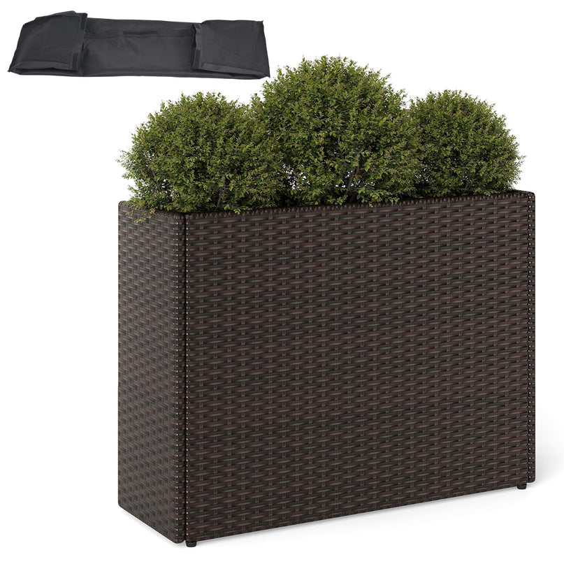 Giantex Wicker Raised Garden Bed for Vegetable Flower Herb Porch Balcony