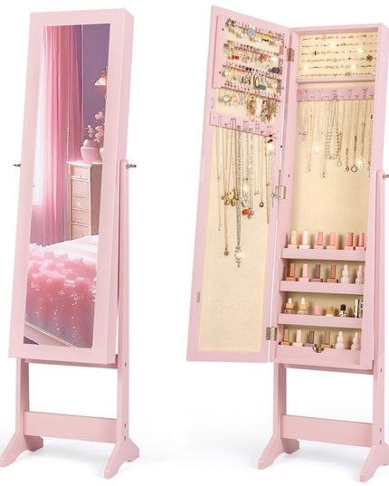 Giantex Jewelry Armoire with Full Length Mirror