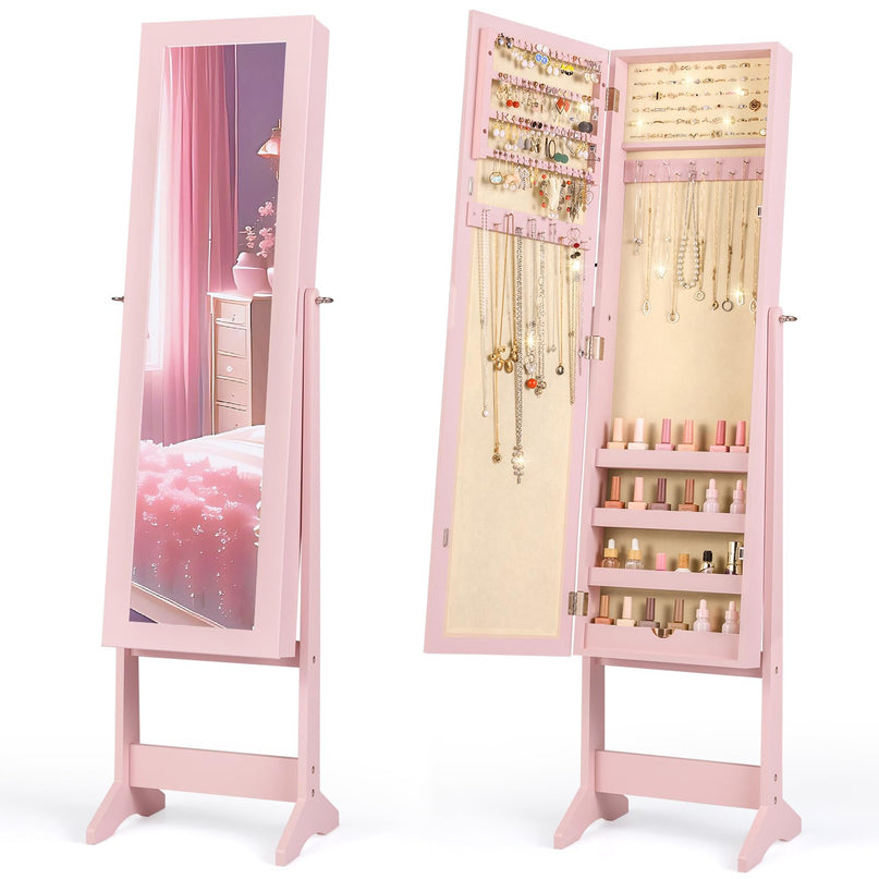 Giantex Jewelry Armoire with Full Length Mirror