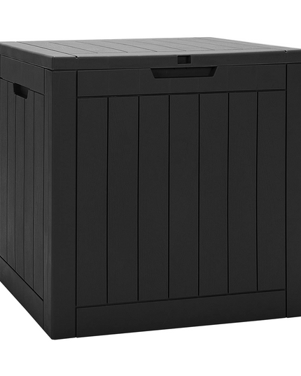 30 Gallon Wood Grain Texture Outdoor Storage Bin(Light Brown)