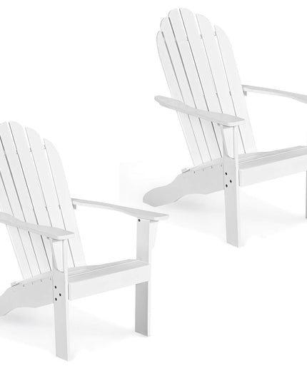 Giantex Adirondack Chair Outdoor Wooden W/Ergonomic Design Acacia Chair for Yard
