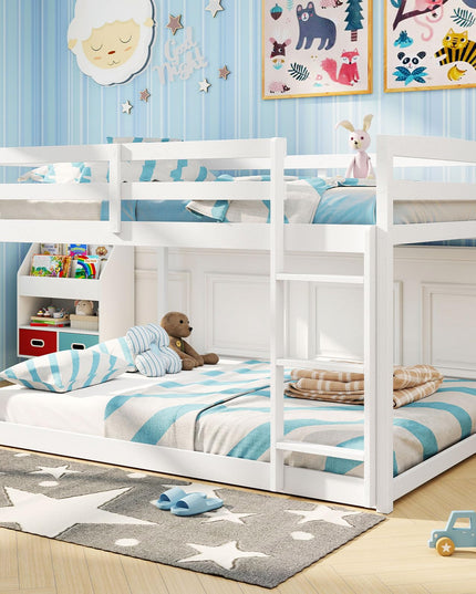 Giantex Full Over Full Bunk Bed with Slats Support for Kids