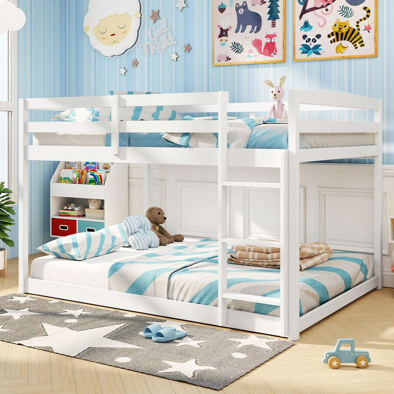 Giantex Full Over Full Bunk Bed with Slats Support for Kids