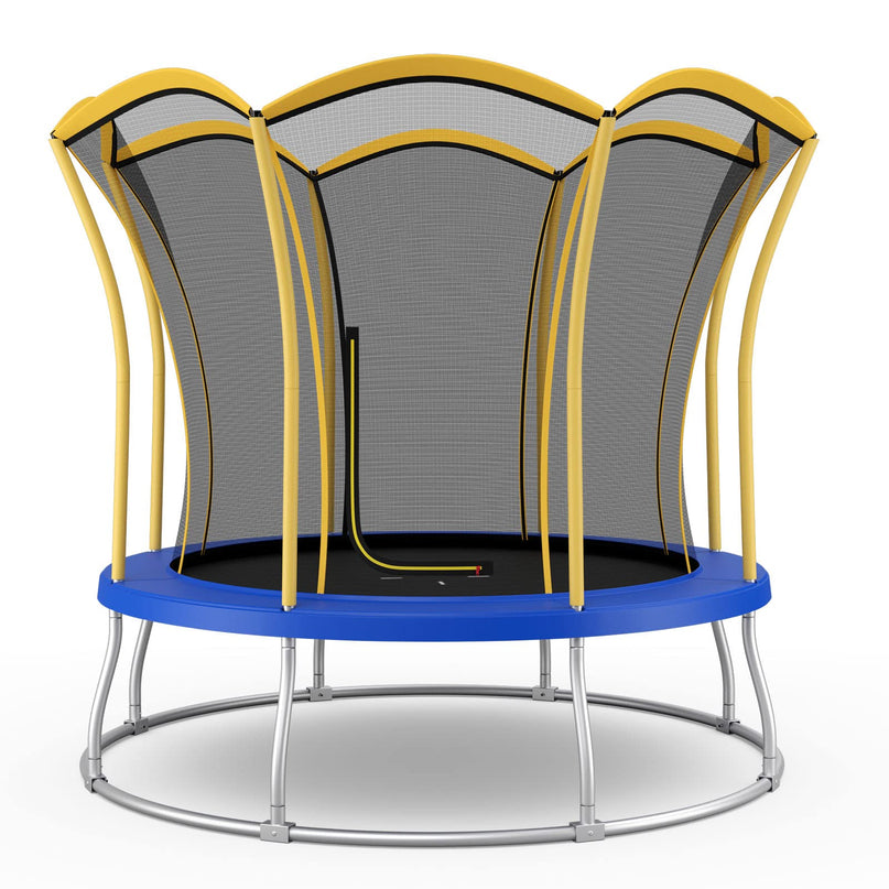 Giantex 8 FT 10 FT Trampoline, ASTM Certified Recreational Trampolines with Net, Galvanized Steel Frame