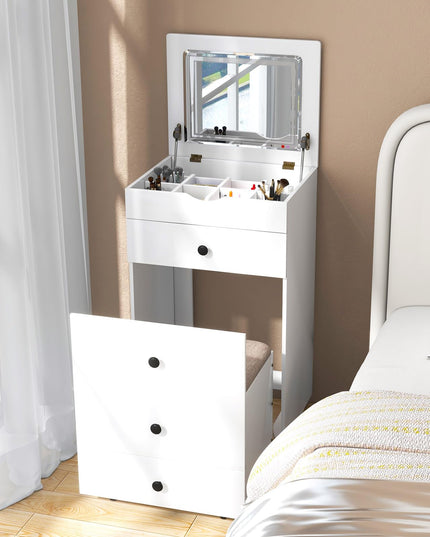 CHARMAID Small Vanity Desk Set, 20 inch Makeup Vanity Table - Giantex
