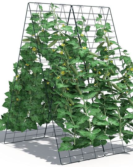 Giantex 4 Panels Cucumber Trellis A-Frame Garden Trellis for Plant Climbing