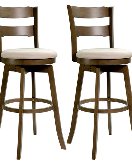 Giantex Tabourets de bar pivotants lot de 2 ou 4 | Tabourets hauteur bar de 77,5 cm avec assise en tissu rembourré