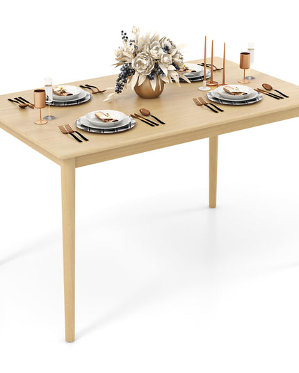 Giantex Dining Table, Rectangular Kitchen Table for 4 People, 48 Inch Dinner Table with Rubber Wood Legs,Load 220 LBS