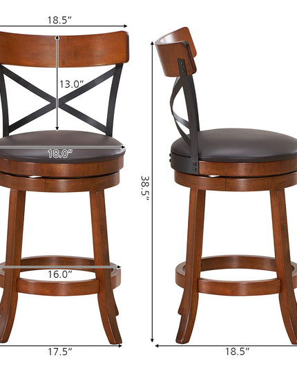 Giantex 25”Height Kitchen Counter Bar Stools for Kitchen Island, Pub, and Restaurant