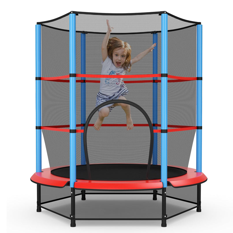Giantex 55" Kids Trampoline with Safety Enclosure Net