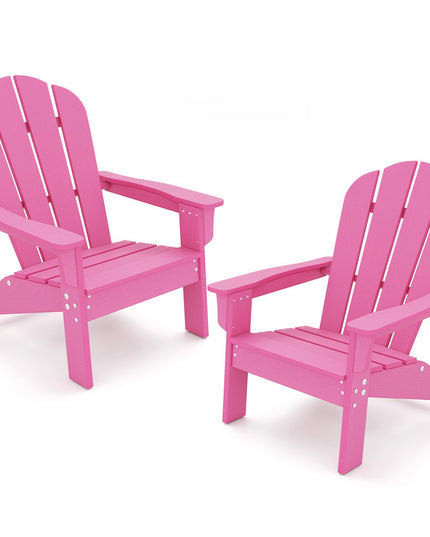 Chaise Adirondack pour enfants Giantex en PEHD – Chaise de jardin toutes saisons pour tout-petits au design ergonomique