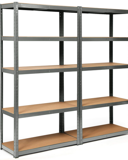 Giantex Shelving Rack Storage Shelf Steel Garage Utility Rack 5-Shelf Adjustable Shelves
