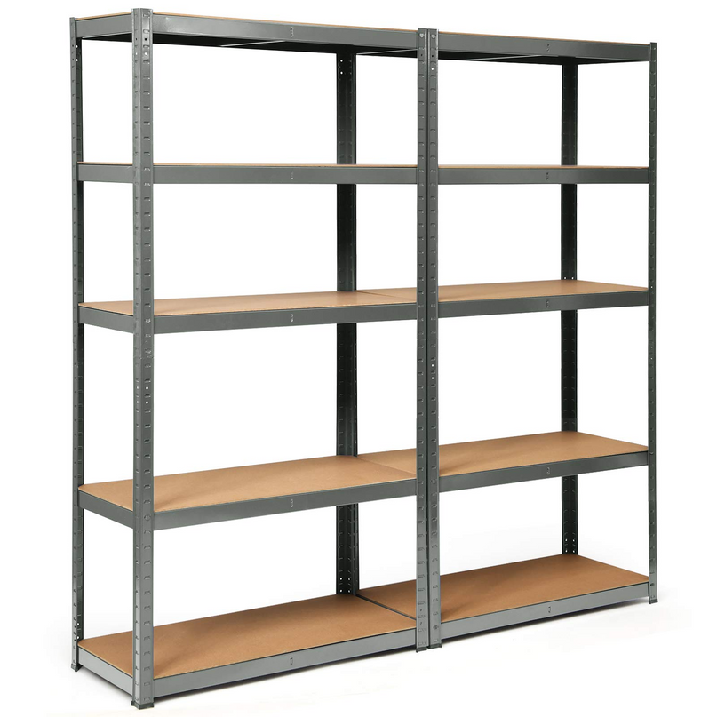 Giantex Shelving Rack Storage Shelf Steel Garage Utility Rack 5-Shelf Adjustable Shelves