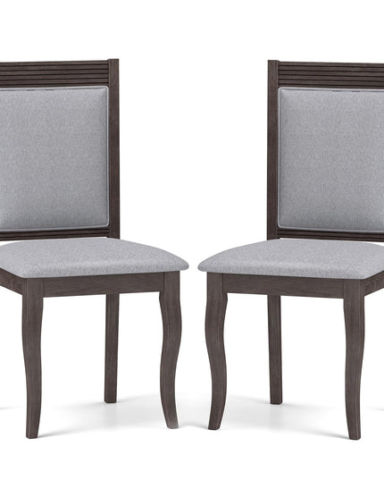 Giantex Wood Dining Chairs Set of 2/4, Farmhouse Upholstered Kitchen Chairs w/Rubber Wood Frame