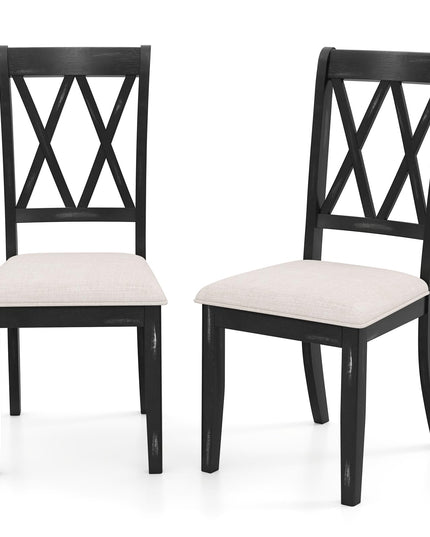 Giantex Wooden Dining Chairs Set of 2/4 for Living Dining Room