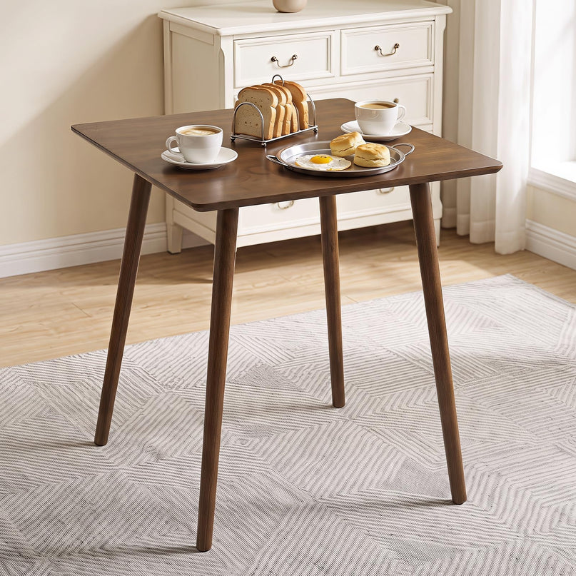 GIANTEX 27.6" Small Dining Table for 2-4 w/Solid Rubber Wood Legs