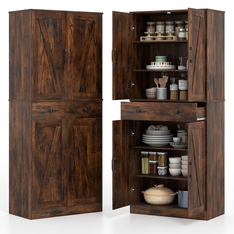 Giantex 72" Tall Kitchen Pantry Cabinet for Living Room