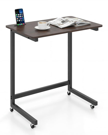 Table d'appoint en C Giantex avec roulettes et fente intégrée pour téléphone pour salon (1/2)