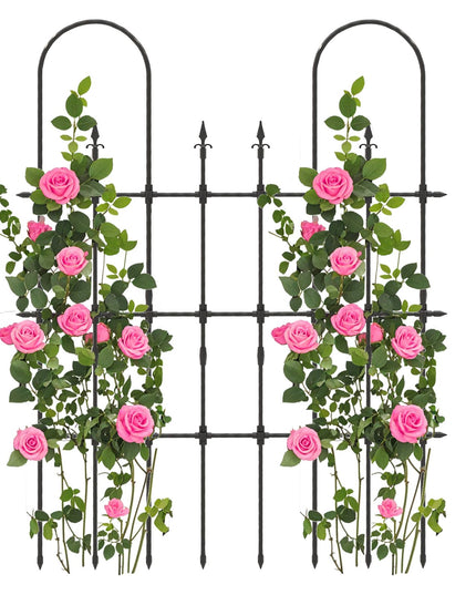 Giantex Outdoor Garden Trellis for for Climbing Plants, 73” Tall Trellis w/Rustproof PE Coated Metal Pipes