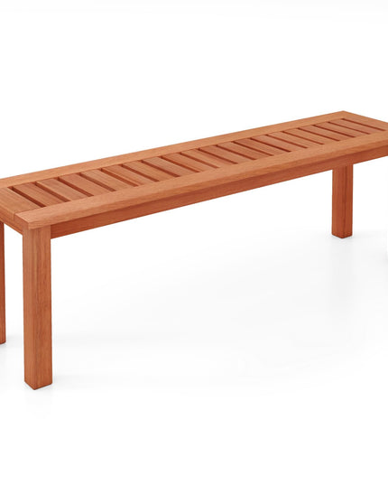 Giantex 47" Outdoor Bench with Slatted Seat 705Lbs Capacity Solid Wood Frame