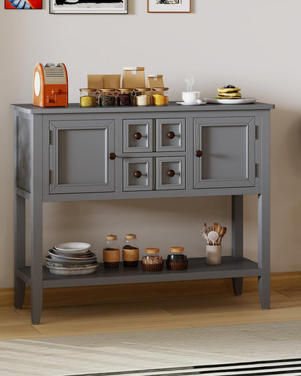 Giantex Sideboard Buffet Cabinet with Storage, 42’’ Wood Credenza