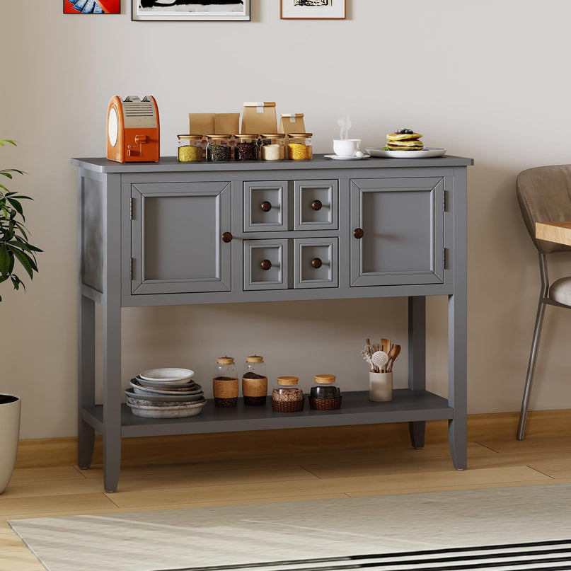 Giantex Sideboard Buffet Cabinet with Storage, 42’’ Wood Credenza