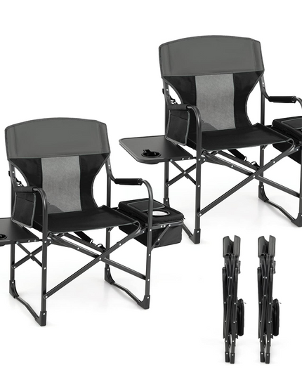 Giantex Directors Chair, Folding Chair with Side Table