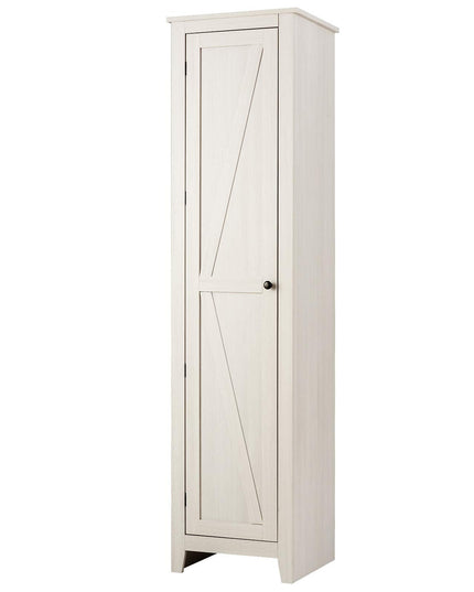 Giantex Tall Storage Cabinet Freestanding Floor Storage Tower with Four Shelves and Single Door