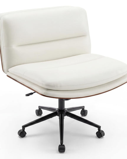 Giantex Armless Office Chair with Wheels for Home Office & Bedroom