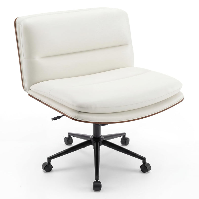 Giantex Armless Office Chair with Wheels for Home Office & Bedroom