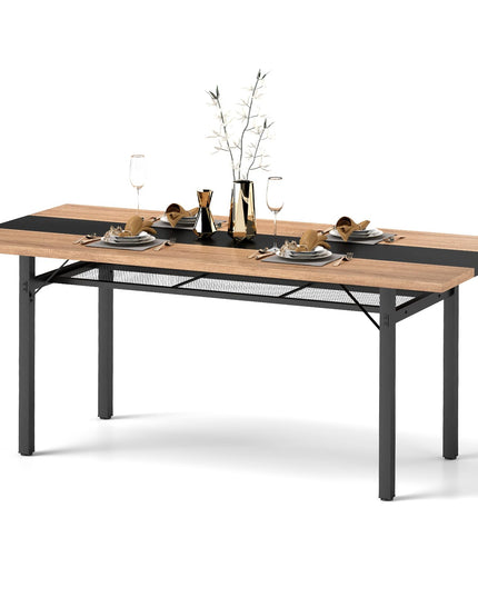 Giantex Table à manger 180 cm pour 6 à 8 personnes, grande table de cuisine