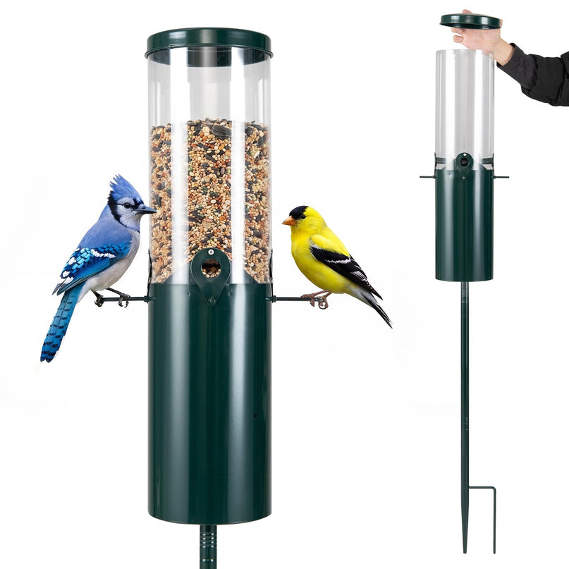 Giantex Standing Bird Feeder with Pole for Outdoors