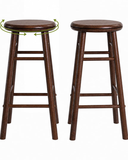 GIANTEX 24 Inch/29 Inch Round Swivel Bar Stools Set of 2/4