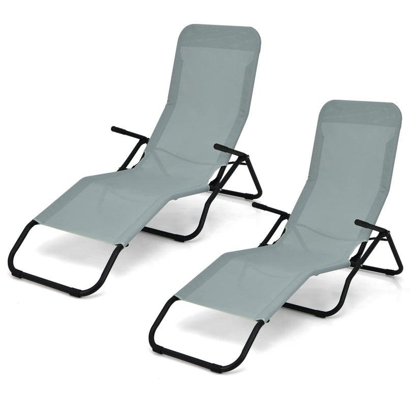 Lightweight and Portable Tanning Lounger for Deck (2, Green)