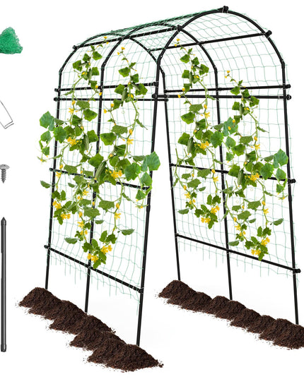 Garden Arch Trellis for Climbing Plants - Giantex
