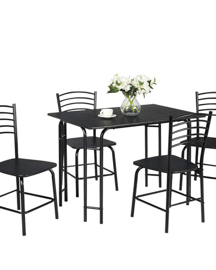 Giantex 5 PCS Dining Table Set 4 Person Modern Kitchen Table and 4 Chairs