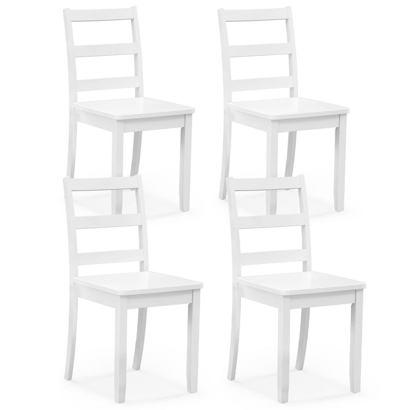 Wood Dining Chairs, White - Giantex