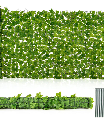 Giantex Artificial Ivy Privacy Fence 2 Pack - 120" x 40" Artificial Hedges Fence