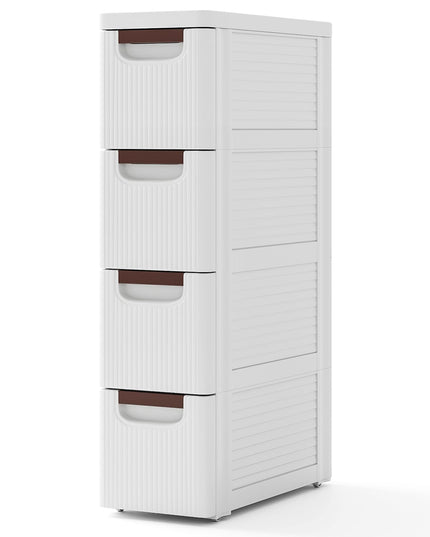Giantex Storage Cart, Narrow Plastic Dresser, Rolling Organizer Cart for Office Classroom Bedroom