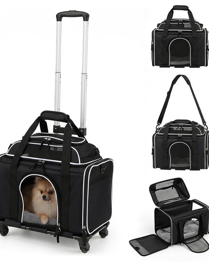 Giantex Top-Expandable Pet Carrier with Wheels for Small Cat & Dog