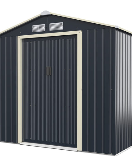 Outdoor Storage Shed with Double Sliding Door
