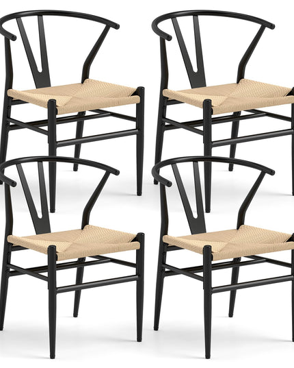 Giantex Metal Dining Chairs Set of 2/4 for Living Room