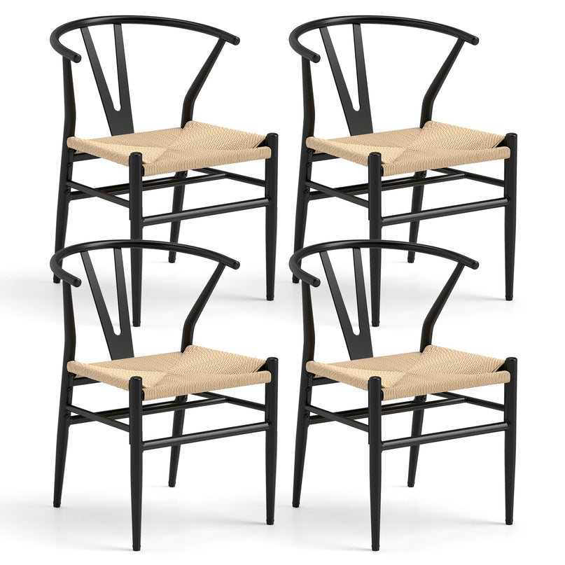 Giantex Metal Dining Chairs Set of 2/4 for Living Room