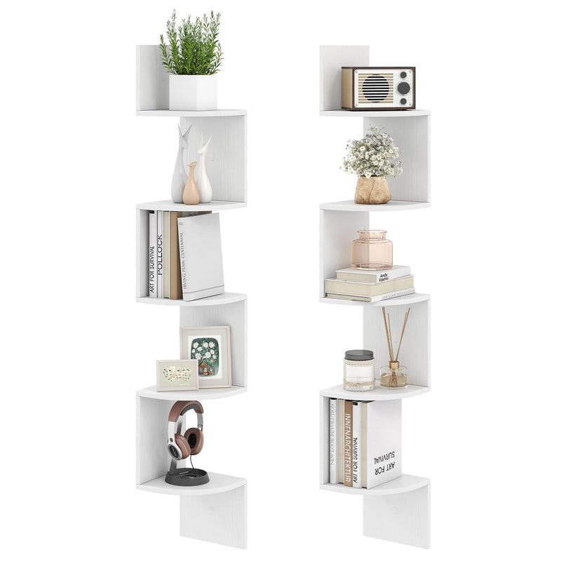 Giantex Corner Shelf Wall Mounted for Living Room