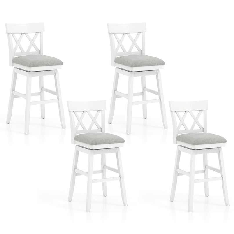 Giantex 31" Bar Stool Swivel Bar Height Bar Chair with Contoured Backrest