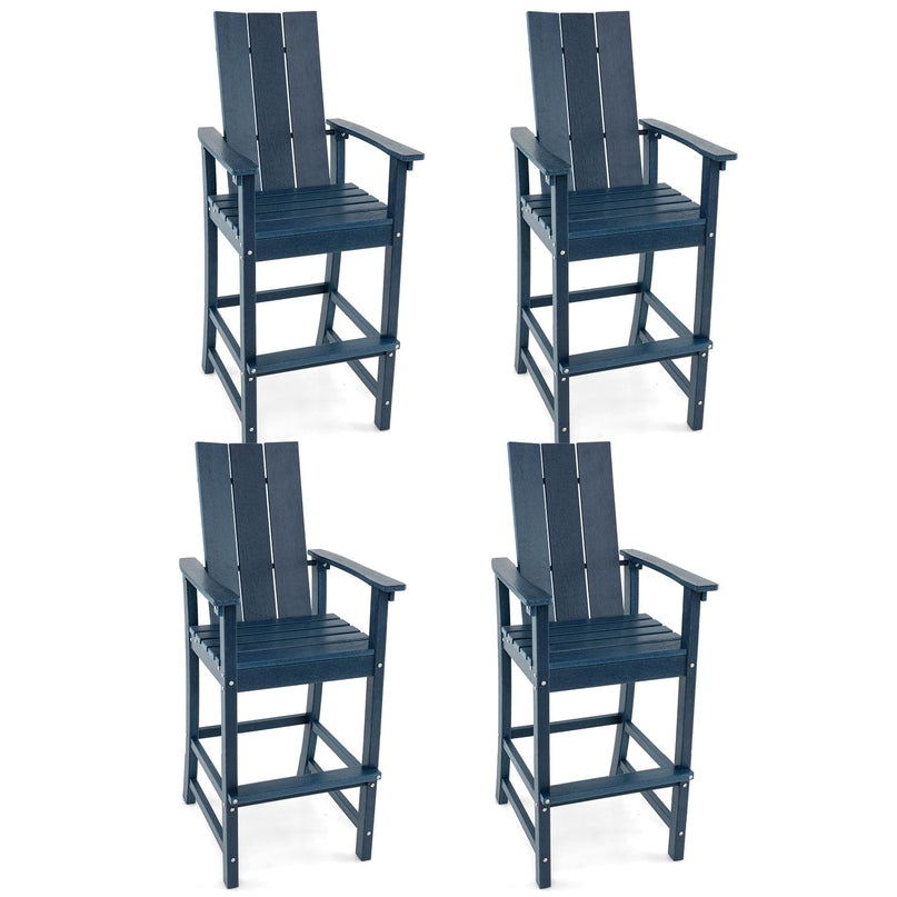 Giantex 52” Tall Adirondack Chair, HDPE Outdoor Bar Stool with Ergonomic Backrest