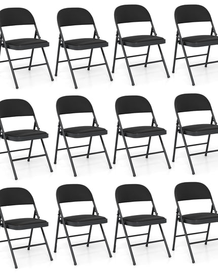 Giantex Folding Chair with Metal Frame for Indoor Outdoor Events